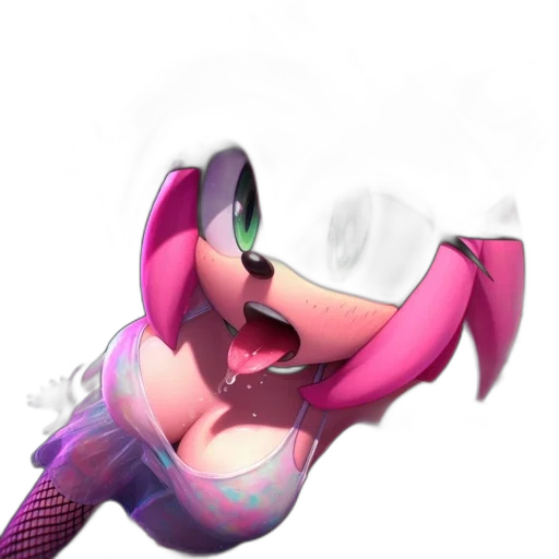 creature, hat, animal, staff, 3d render, concept art, vaporwave, cartoon transparent PNG cut-out