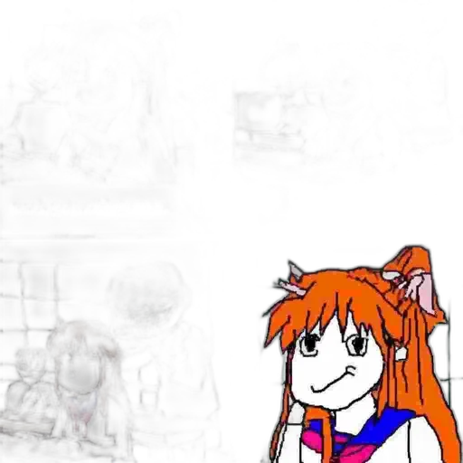 dress, creature, face, robot, anime, concept art, cartoon, pixel art transparent PNG cut-out