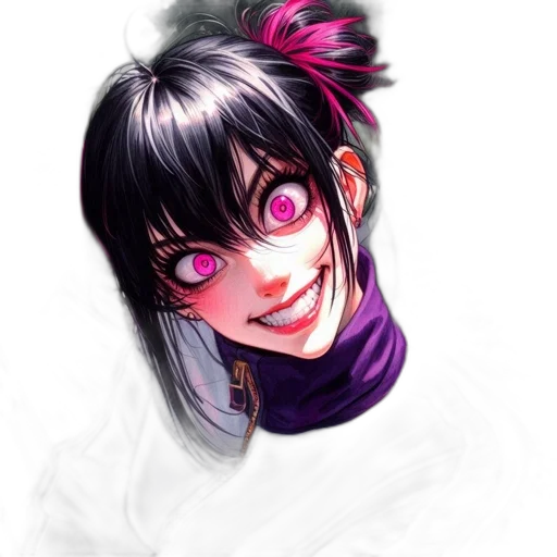 face, mask, creature, staff, anime, fantasy art, concept art, cyberpunk transparent PNG cut-out