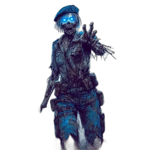 mask, staff, creature, robot, concept art, comic book art, cyberpunk, fantasy art transparent PNG cut-out