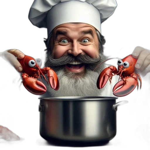 food, creature, animal, photorealistic, concept art, 3d render, chef, wearing transparent PNG cut-out