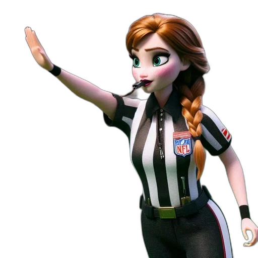 staff, robot, 3d render, concept art, cartoon, photorealistic, female, referee transparent PNG cut-out