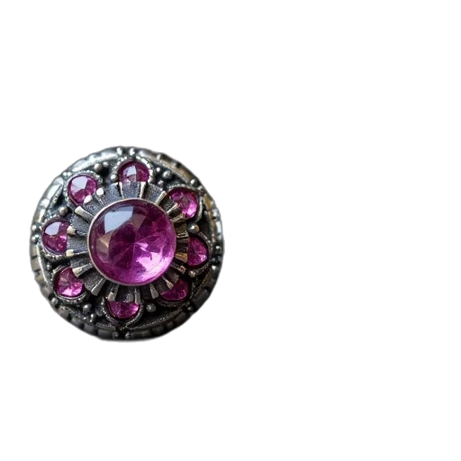 jewelry, crown, flower, staff, 3d render, photorealistic, steampunk, cufflinks transparent PNG cut-out