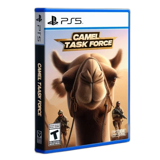 concept art, mock-up, camel, task, force, video, game, box transparent PNG cut-out