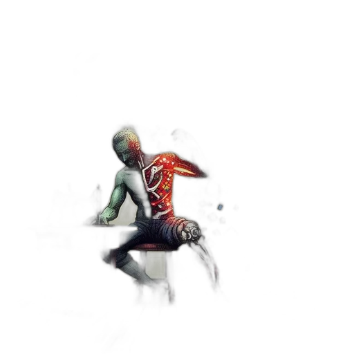 robot, dragon, jacket, weapon, concept art, 3d render, pixel art, fantasy art transparent PNG cut-out