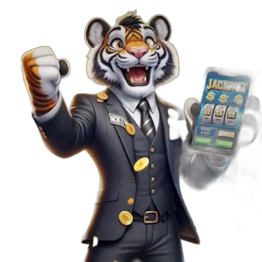 staff, animal, concept art, 3d render, tiger, character, suit, stands transparent PNG cut-out