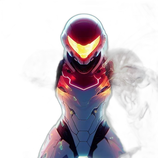 robot, dragon, mask, weapon, concept art, pixel art, comic book art, anime transparent PNG cut-out
