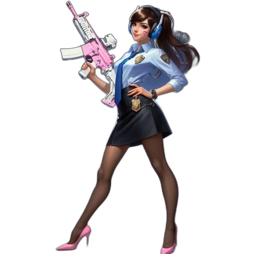 weapon, staff, concept art, anime, cartoon, pixel art, confident, woman transparent PNG cut-out