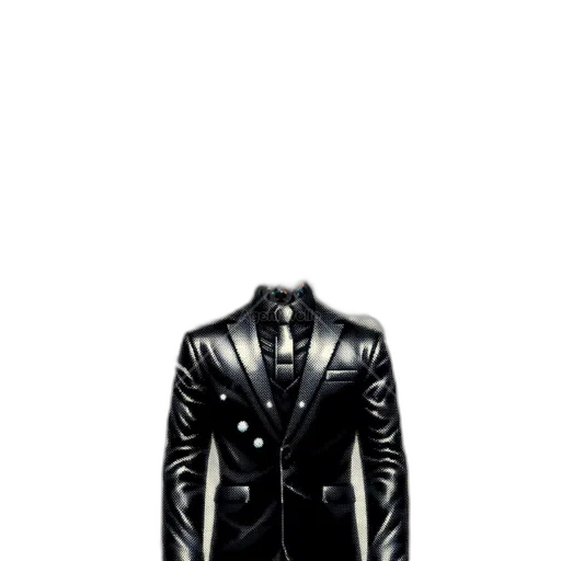jacket, mask, robot, dress, concept art, 3d render, comic book art, photorealistic transparent PNG cut-out