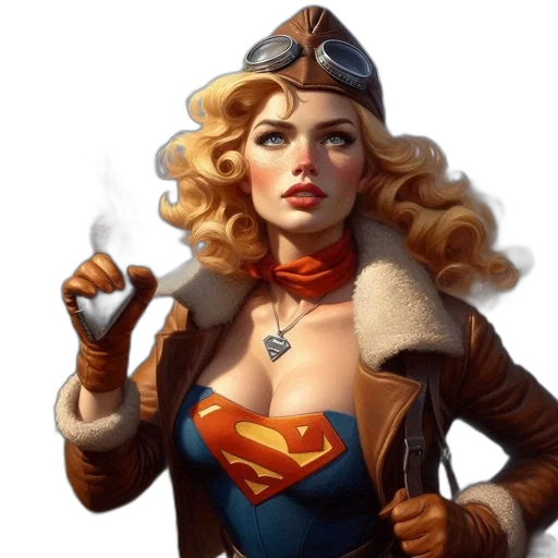 comic book art, concept art, fantasy art, photorealistic, woman, blonde, hair, wearing transparent PNG cut-out