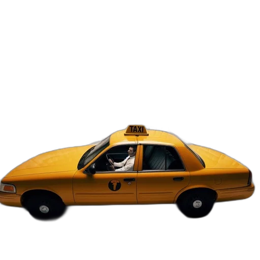 car, umbrella, weapon, concept art, 3d render, photorealistic, yellow, taxi transparent PNG cut-out