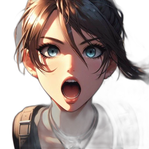 face, weapon, creature, staff, anime, concept art, photorealistic, pixel art transparent PNG cut-out