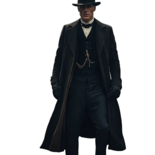 hat, jacket, staff, concept art, 3d render, photorealistic, dark, individual transparent PNG cut-out