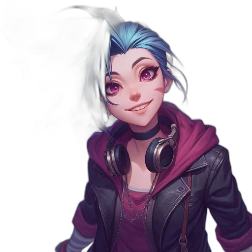 jacket, face, staff, robot, concept art, fantasy art, cyberpunk, anime transparent PNG cut-out