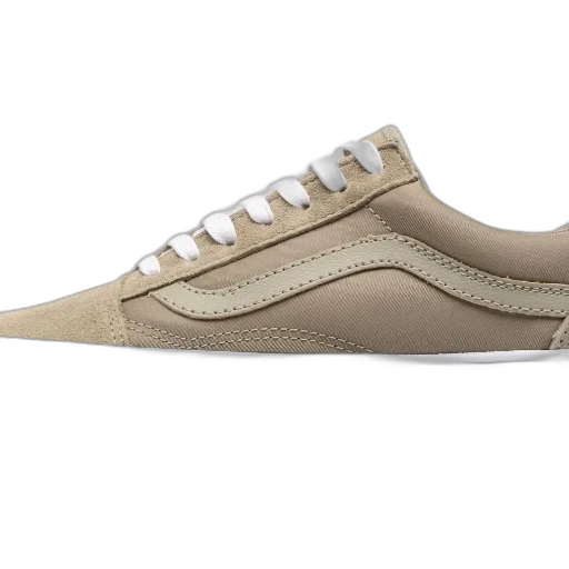 shoes, pair, beige, vans, sneakers, white, laces, black transparent PNG cut-out