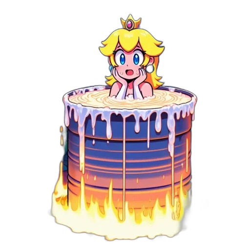 crown, dress, hat, weapon, pixel art, concept art, vaporwave, 3d render transparent PNG cut-out