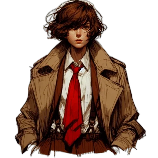jacket, face, staff, concept art, comic book art, pixel art, fantasy art, red transparent PNG cut-out