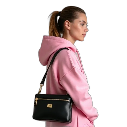 jacket, pastel, neon, woman, ponytail, wearing, pink, hoodie transparent PNG cut-out