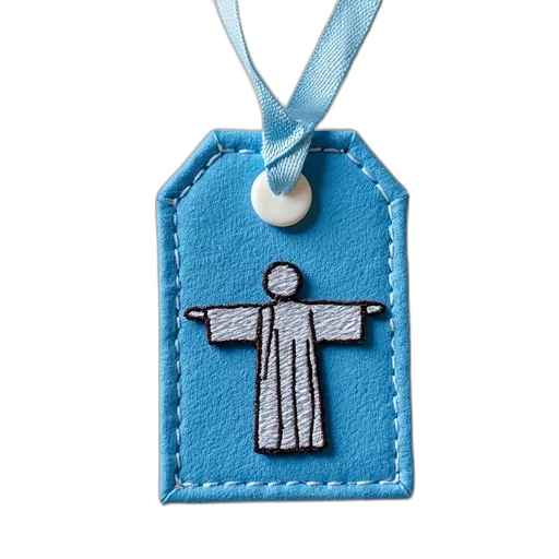 jewelry, staff, close-up, blue, fabric, tag, white, button transparent PNG cut-out