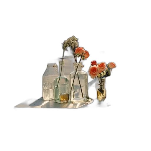 flower, bottle, furniture, photorealistic, concept art, watercolor, 3d render, city street transparent PNG cut-out