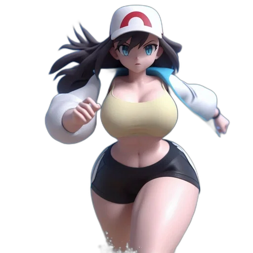 dress, hat, 3d render, concept art, anime, photorealistic, animated, character transparent PNG cut-out