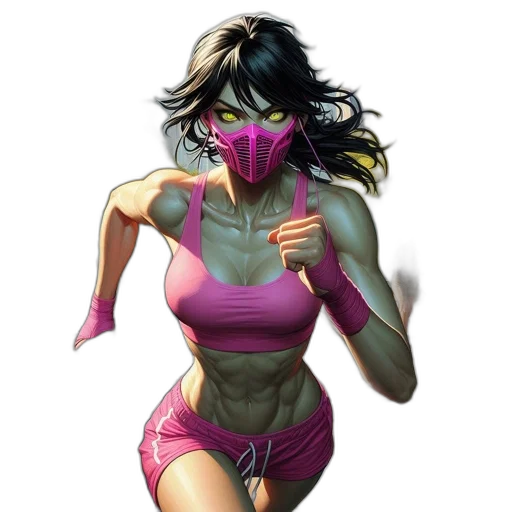 mask, face, comic book art, concept art, cyberpunk, fantasy art, neon, colorful transparent PNG cut-out