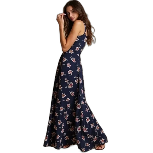 dress, hadley, maxie, navy, floral transparent PNG cut-out