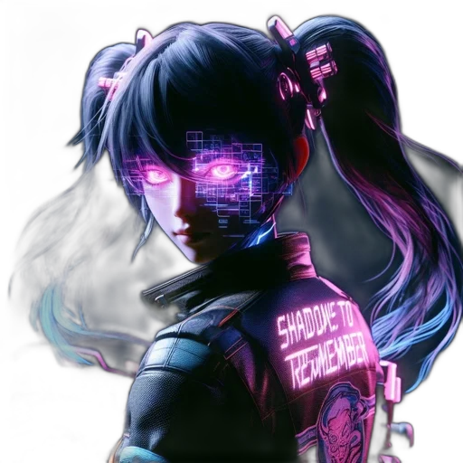 robot, mask, face, weapon, cyberpunk, vaporwave, concept art, anime transparent PNG cut-out