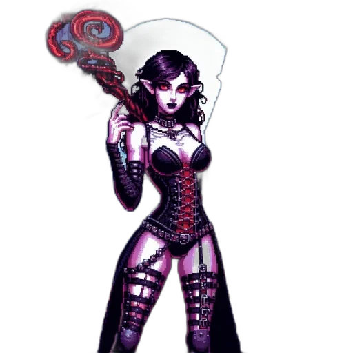 staff, comic book art, concept art, pixel art, fantasy art, dark, gothic, graveyard transparent PNG cut-out