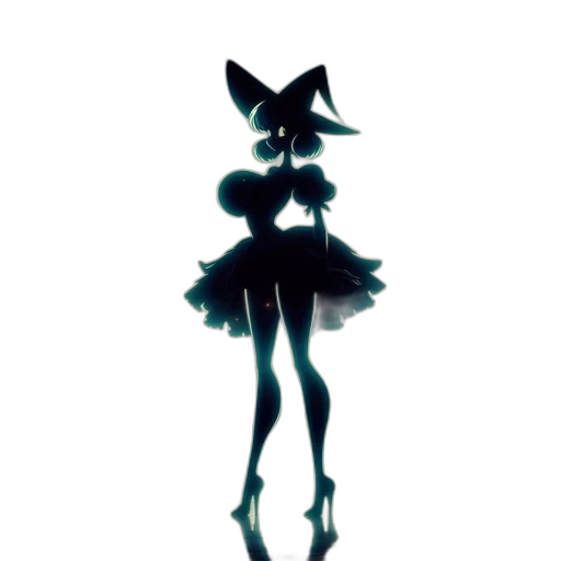 dress, staff, hat, mask, pixel art, concept art, anime, 3d render transparent PNG cut-out