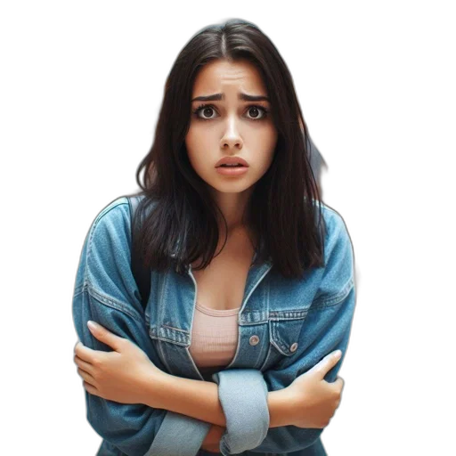 face, jacket, jewelry, hair, photorealistic, oil painting, concept art, cartoon transparent PNG cut-out