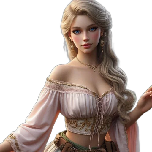 dress, fantasy art, concept art, photorealistic, 3d render, earth tones, golden, idyllic transparent PNG cut-out