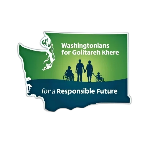 stylized, illustration, state, washington, green, blue, color, scheme transparent PNG cut-out