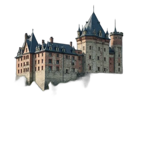 crown, building, dragon, sword, 3d render, concept art, fantasy art, pixel art transparent PNG cut-out