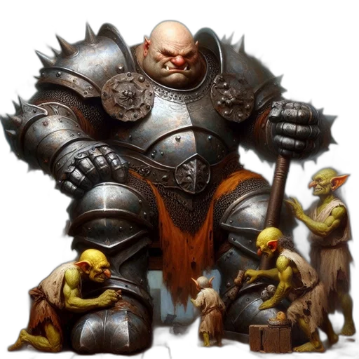 staff, concept art, fantasy art, comic book art, heavily, armored, humanoid, figure transparent PNG cut-out