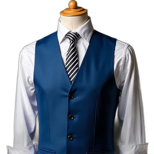 jacket, dress, staff, photorealistic, 3d render, blue, mannequin, wearing transparent PNG cut-out