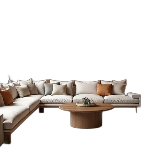 furniture, 3d render, photorealistic, earth tones, home, design, store, ike transparent PNG cut-out