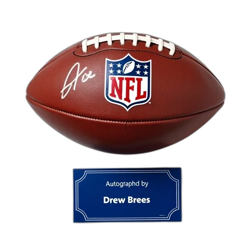 brown, leather, football, nfl, logo, displayed, white, background transparent PNG cut-out