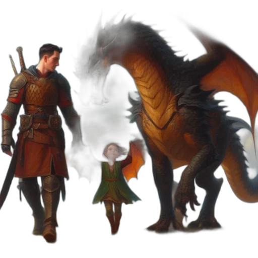 dragon, concept art, fantasy art, 3d render, pixel art, golden, earth tones, knight transparent PNG cut-out