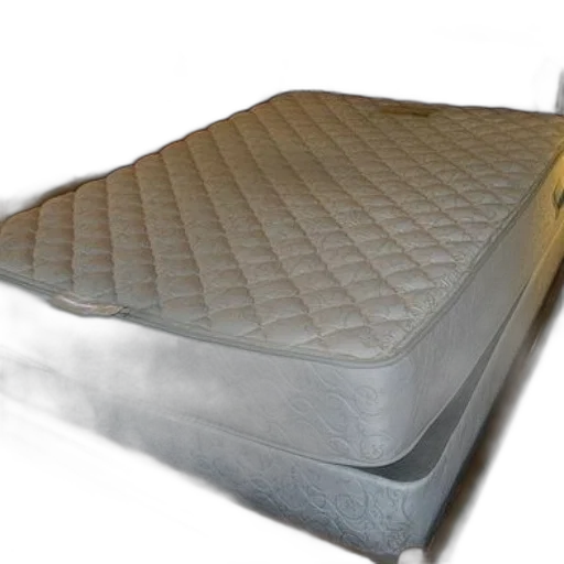 furniture, 3d render, neatly, made, bed, wooden, headboard, footboard transparent PNG cut-out