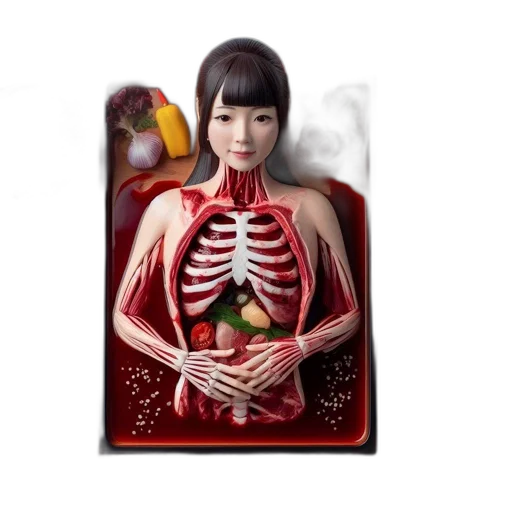 food, dress, jewelry, robot, photorealistic, concept art, 3d render, fantasy art transparent PNG cut-out