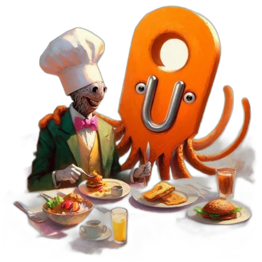 food, creature, robot, animal, concept art, 3d render, underwater, unusual transparent PNG cut-out
