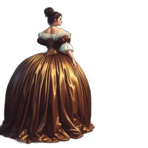 dress, crown, hair, jewelry, 3d render, concept art, photorealistic, oil painting transparent PNG cut-out