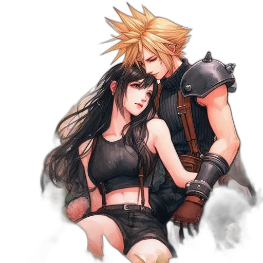 watercolor, fantasy art, concept art, anime, fire, golden, monochrome, dark transparent PNG cut-out