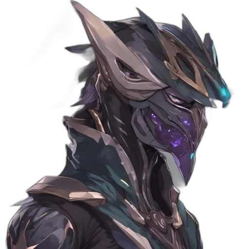 mask, dragon, creature, robot, concept art, fantasy art, cyberpunk, anime transparent PNG cut-out