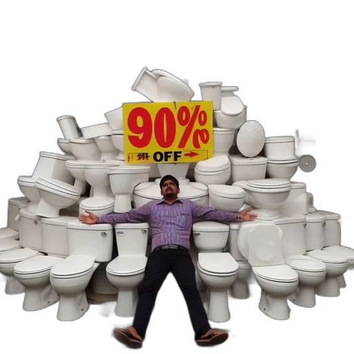 furniture, food, 3d render, man, casual, attire, sits, among transparent PNG cut-out