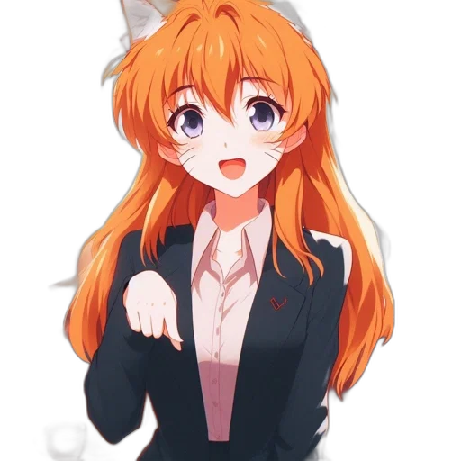 staff, jacket, crown, dress, anime, cartoon, pixel art, 3d render transparent PNG cut-out