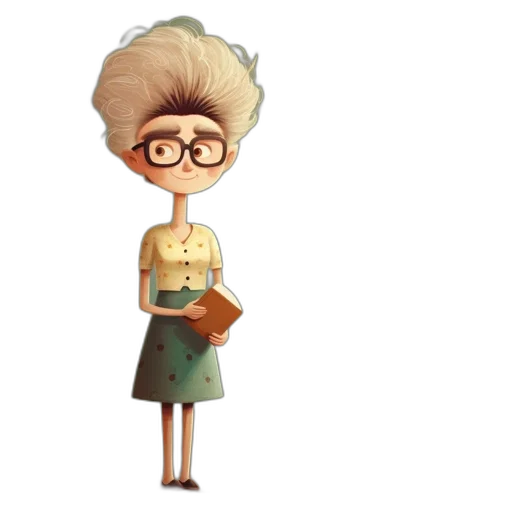 staff, dress, concept art, cartoon, 3d render, pixel art, animated, female transparent PNG cut-out