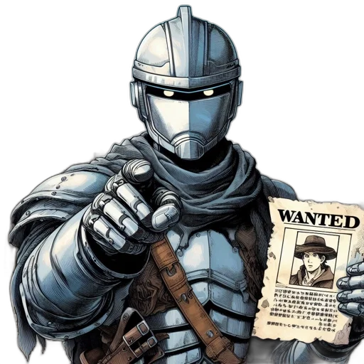 robot, weapon, comic book art, concept art, fantasy art, figure, silver, armor transparent PNG cut-out