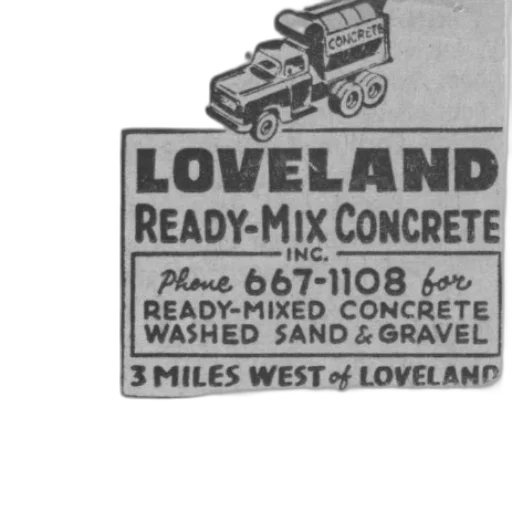 car, advertisement, loveland, ready-mix, concrete, inc, featuring, truck transparent PNG cut-out